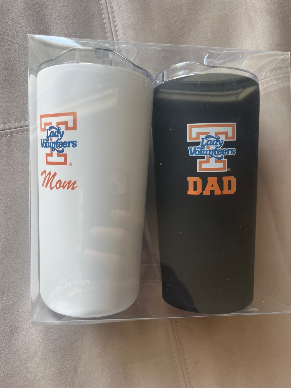 NEW! Tennessee Lady Vols Mom & Dad Tumbler Set